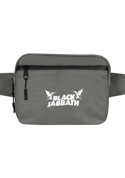 Black Sabbath Bel Çantası Fermuarlı Gri Renk