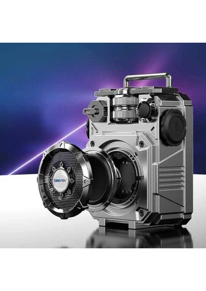 Taşınabilir Bluetooth Hoparlör Mecha Tasarım Kablosuz Subwoofer Bas Güçlü Ses Speaker