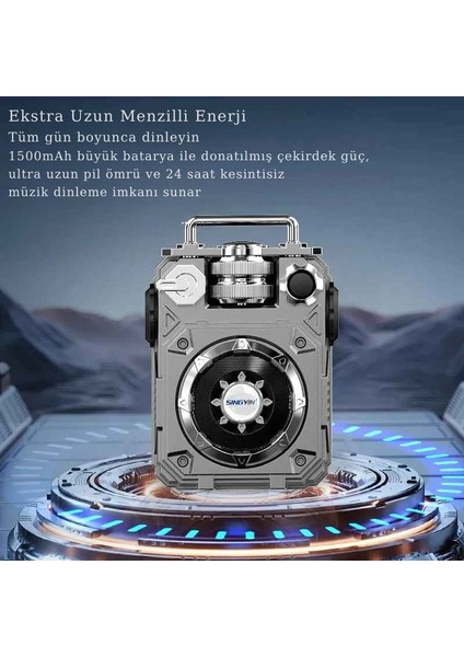 Taşınabilir Bluetooth Hoparlör Mecha Tasarım Kablosuz Subwoofer Bas Güçlü Ses Speaker fırsatları
