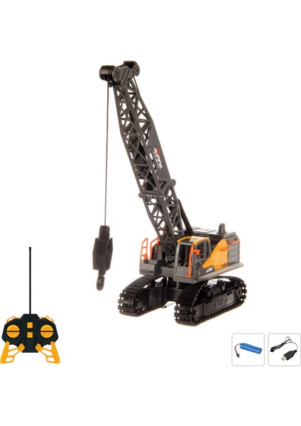 Oyuncak 40 Mhz Uzaktan Kumandalı Kule Vinç Rc Örümcek Iş Makinesi Vinci Hareketli Şarjlı LED Işıklı indirimleri