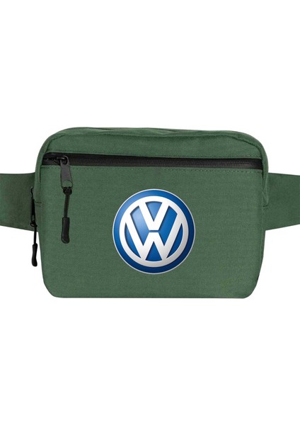 Volkswagen Logo Bel Çantası Fermuarlı Yeşil Renk