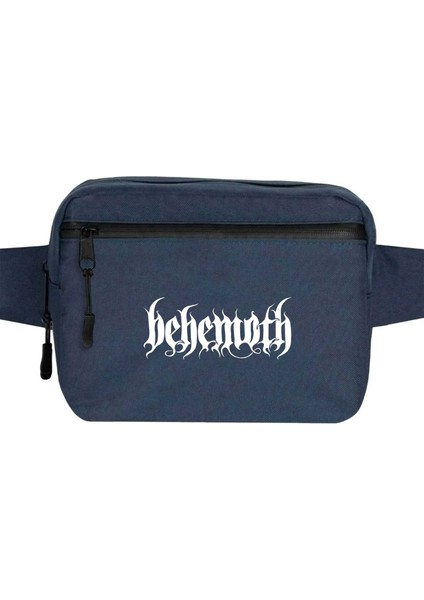 Behemoth Classic Logo Bel Çantası Fermuarlı Lacivert Renk