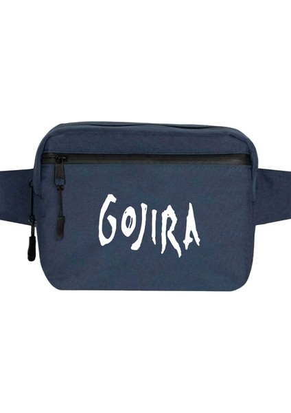 Gojira Logo Bel Çantası Fermuarlı Lacivert Renk