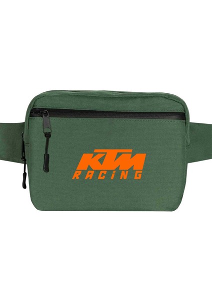 Ktm Racing Orange Logo Bel Çantası Fermuarlı Yeşil Renk