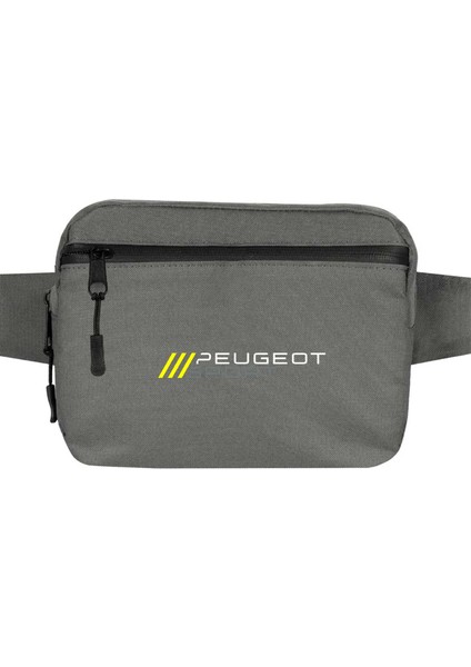 Peugeot Sport Slash Bel Çantası Fermuarlı Gri Renk