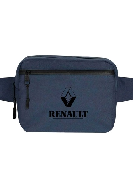 Renault Classic Logo Bel Çantası Fermuarlı Lacivert Renk