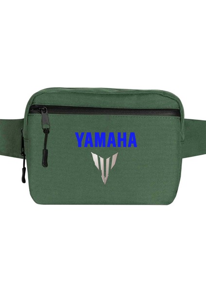 Yamha MT07 Logo Blue Bel Çantası Fermuarlı Yeşil Renk