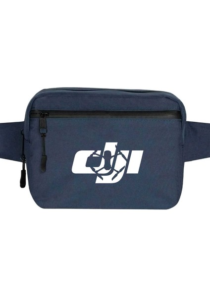 Dj Logo Silüet Bel Çantası Fermuarlı Lacivert Renk
