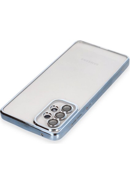 Samsung Galaxy A73 5g Kılıf Razer Lensli Silikon - Açık Mavi modelleri
