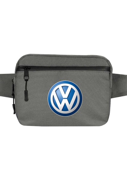Volkswagen Logo Bel Çantası Fermuarlı Gri Renk