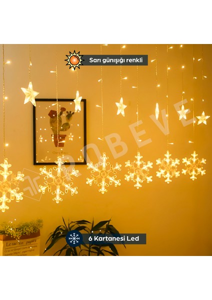 8 Fonksiyonlu Büyük Kar Tanesi LED Dekoratif Kar Tanesi LED Işık Yılbaşı Aydınlatma Yılbaşı Işığı Perde LED Sarkıt LED Yılbaşı Dekorasyon Büyük Kar Tanesi LED Aydınlatma fiyatları