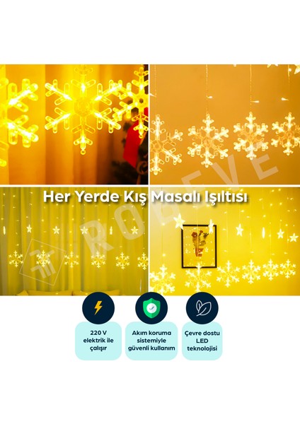 8 Fonksiyonlu Büyük Kar Tanesi LED Dekoratif Kar Tanesi LED Işık Yılbaşı Aydınlatma Yılbaşı Işığı Perde LED Sarkıt LED Yılbaşı Dekorasyon Büyük Kar Tanesi LED Aydınlatma fırsatları