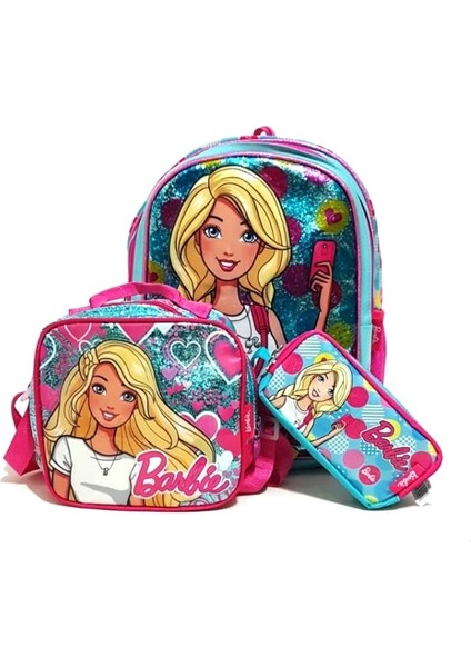 Barbie Ilkokul Çantası 3 Lü Set