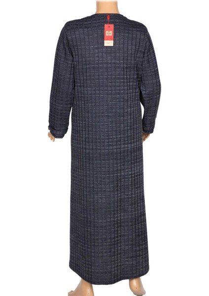 Hesna Kadın Nurel Büyük Beden Kışlık Kare Çıtçıtlı Lacivert Pardesü indirimleri
