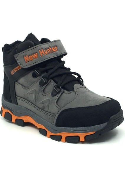 Taşpınar New Hunter Erkek Çocuk Kışlık Kısa Spor Bot Fermuarlı & Cırtlı Kauçuk Kaymaz Taban Yeni Sezon 26-35