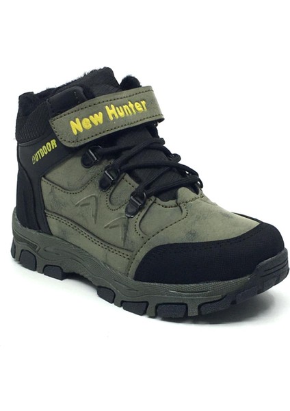 Taşpınar New Hunter Erkek Çocuk Kışlık Kısa Spor Bot Fermuarlı & Cırtlı Kauçuk Kaymaz Taban Yeni Sezon 26-35