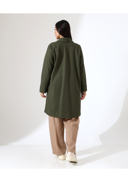 Püskül Detay Çift Renk Hırka