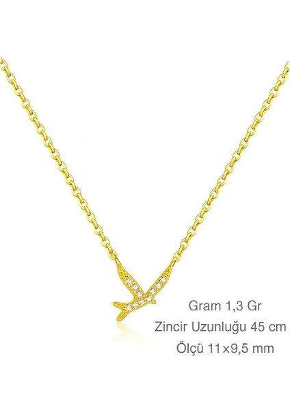 Golden Freedom Kuş Minimal Kadın Gümüş Kolye modelleri