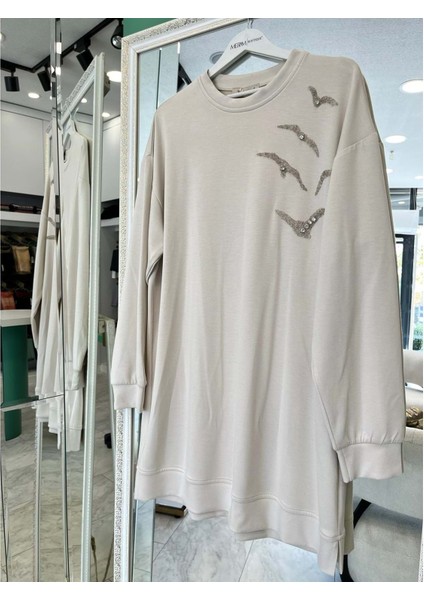 Vatkatex Oysho Taşlı Tunik - Taş - 46