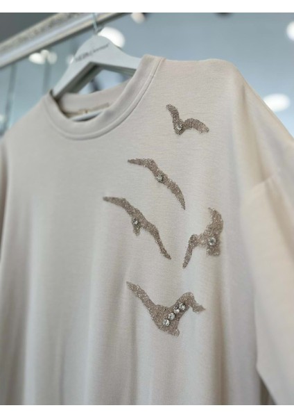 Vatkatex Oysho Taşlı Tunik - Taş - 46 modelleri