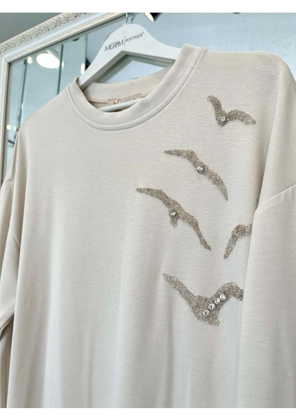 Vatkatex Oysho Taşlı Tunik - Taş - 46 fırsatları