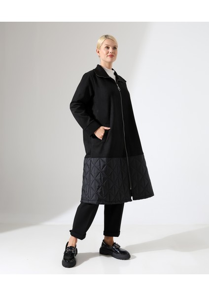 Fermuar Kapama Kapitone Uzun Kaban fırsatları