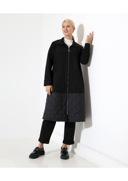 Fermuar Kapama Kapitone Uzun Kaban