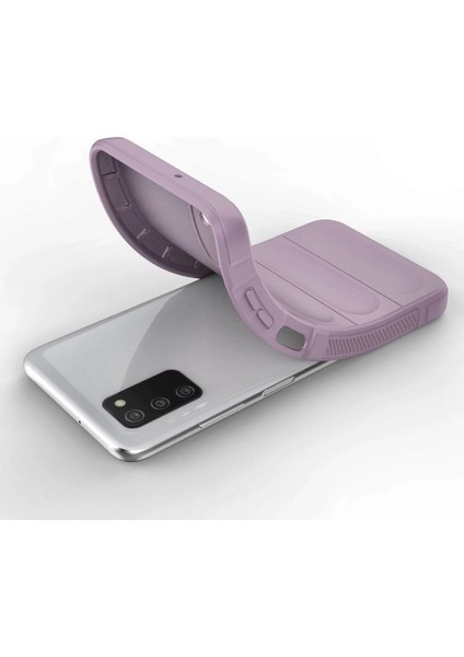 Samsung Galaxy A03S Kılıf Optimum Silikon - Mor fırsatları