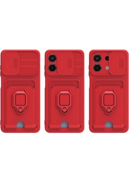 Xiaomi Redmi Note 13 4g Kılıf Zuma Kartvizitli Yüzüklü Silikon - Lacivert fiyatları