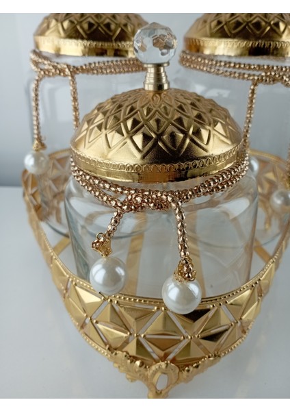 3lü Kavanoz Çay Kahve Şekerlik Kavanoz Sunumluk Söz Nişan Kız Isteme Çikolatalık Dekoratif Obje Biblo Süs Eşya fırsatları