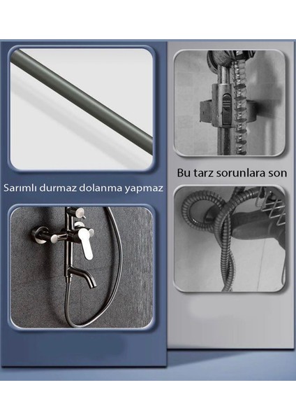 Kireç Önleyici Duş Seti (Patlamaz Uzun Ömürlü Hortumlu) modelleri