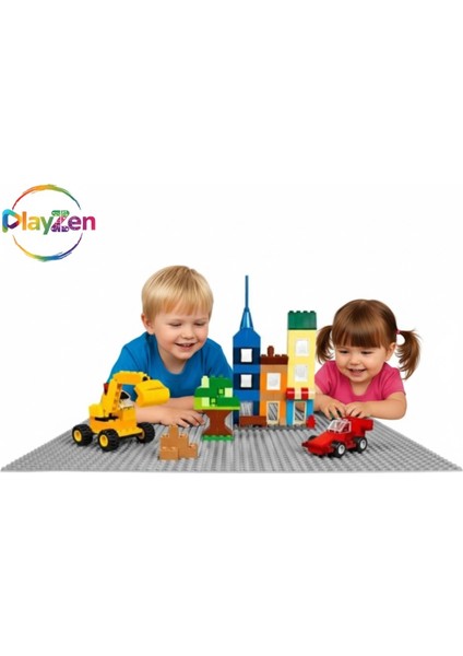 Classic Gri Zemin Plakası – 25×25 cm Sert Taban | Lego® ile Uyumlu Yapı Blok Platformu fiyatları