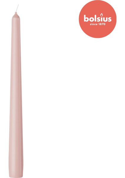 Puslu Pembe Konik Mumlar 4 Paket - 24,5 cm - 7 Saat Yanan Damlamayan Mumlar - Akşam Yemeği, Parti, Düğün Dekoru Için modelleri