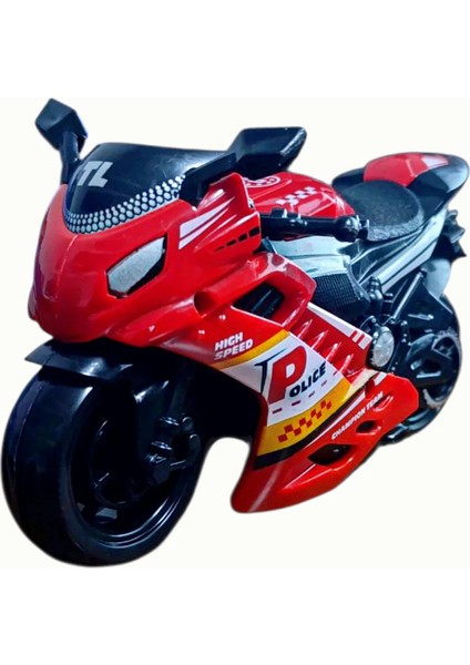Sürtmeli Kaliteli Oyuncak Motorsiklet Yurtdışından Özel Üretim Gri Renk Polis Motor 14 Cm. 1 Adet fiyatları