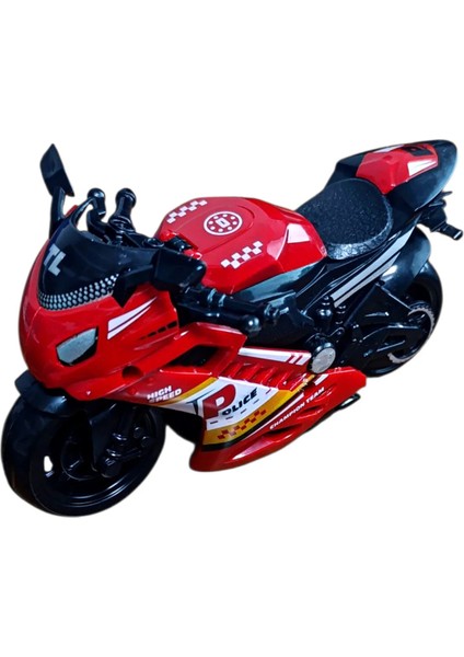 Sürtmeli Kaliteli Oyuncak Motorsiklet Yurtdışından Özel Üretim Gri Renk Polis Motor 14 Cm. 1 Adet fırsatları