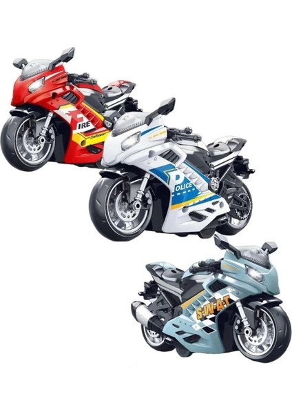 Sürtmeli Kaliteli Oyuncak Motorsiklet Yurtdışından Özel Üretim Gri Renk Polis Motor 14 Cm. 1 Adet indirimleri