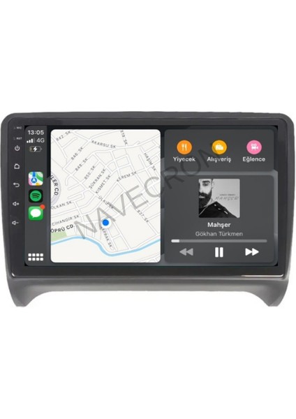 Audı Tt 1998-07 9" Uyumlu Android Multimedia Gerçek 4/64 Kablosuz Carplay Geri Görüş Kameralı