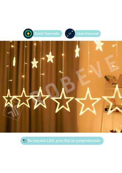8 Fonksiyonlu Dekoratif Yıldız LED 12 Sarkıt Yıldızlı LED Işık Yılbaşı Işık Dekoratif Işık Yıldızlı Perde LED Saçak LED Ip LED Su Geçirmez LED Bahçe Süsleme LED fiyatları
