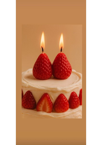 Doğumgünü,babyshower Pasta Süsleme Mumu 2'li Set