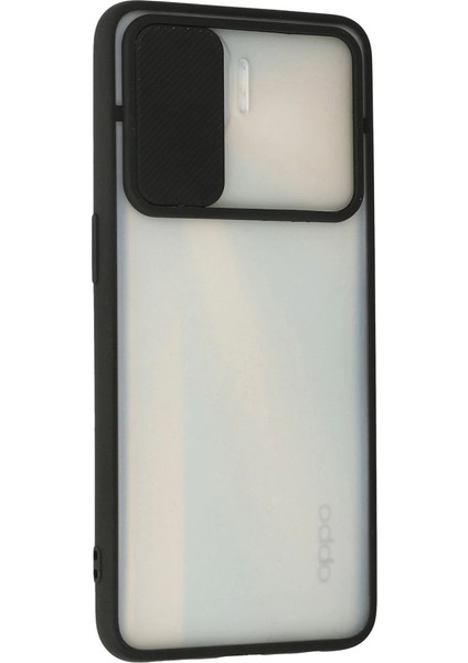 Oppo Reno 4 Lite Kılıf Palm Buzlu Kamera Sürgülü Silikon - Siyah modelleri