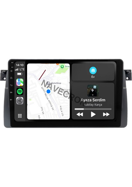 Bmw E46 3 1997-06 9" Uyumlu Android Multimedia Gerçek 4/64 Kablosuz Carplay Geri Görüş Kameralı