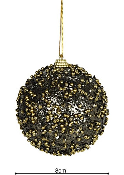 Yılbaşı Topu Kırçıllı Gri 8cm fiyatları