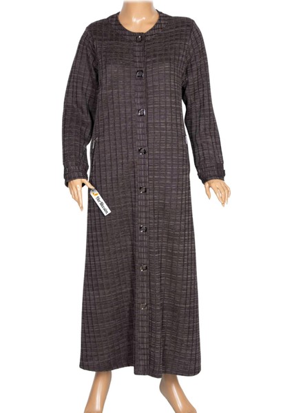 Hesna Kadın Nurel Büyük Beden Kışlık Kare Çıtçıtlı Kahve Pardesü fiyatları