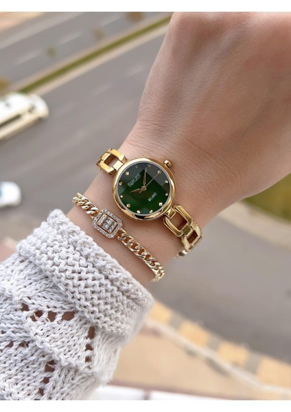 Ferrucci Vintage Mini Çelik Kordon 2 Yıl Garantili Yeni Sezon 30 mt Suya Dayanıklı Kadın Kol Saati B.03644.M2 fiyatları