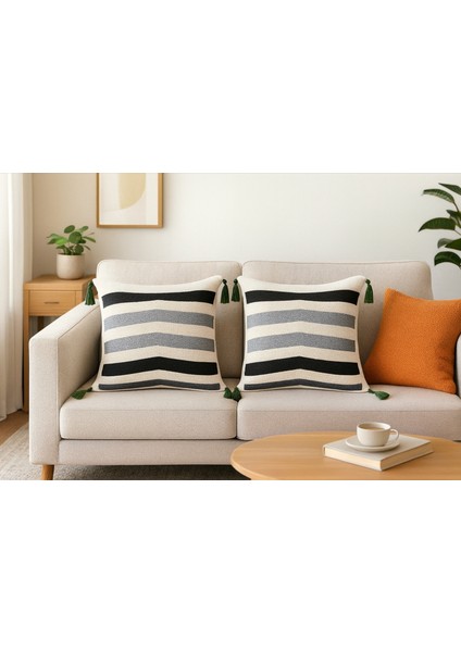 Modaevimde Punch 2 ADET Kırlent Kılıfı 45X45