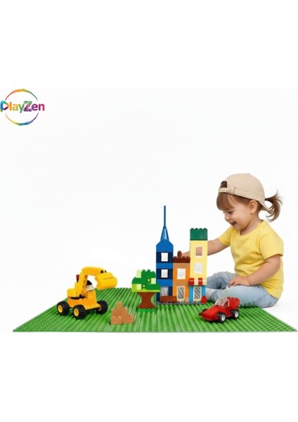 Classic Yeşil Zemin Plakası – 25×25 cm Sert Taban | Lego® ile Uyumlu Yapı Blok Platformu indirimleri