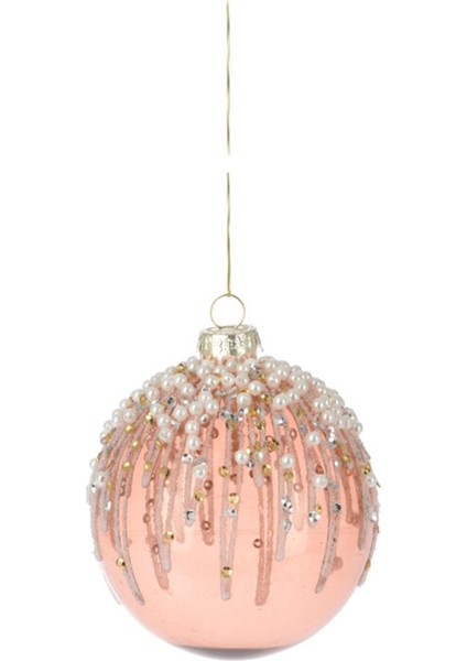 Yılbaşı Topu Pembe 8cm