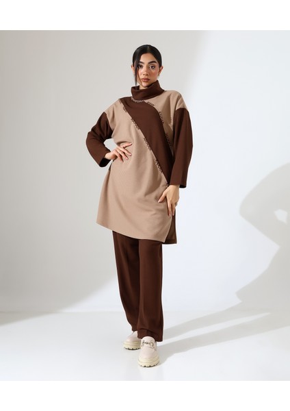 Selanik Boğazlı Iki Parça Tunik Takım modelleri