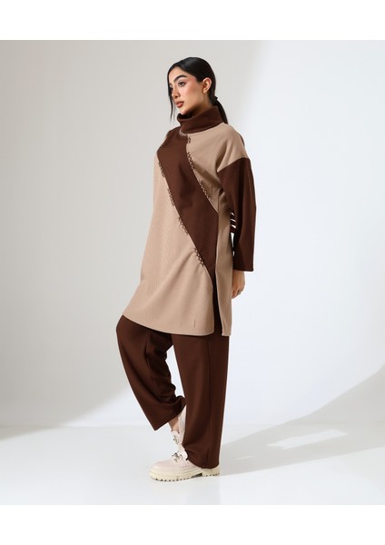 Selanik Boğazlı Iki Parça Tunik Takım fırsatları