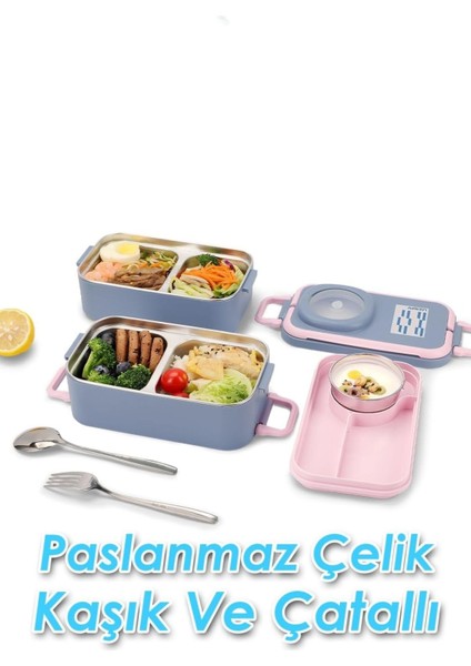 Içi Çelik Saklama Kabı 1200 ml VGN8023 Turuncu